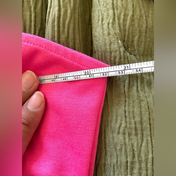 A new day pink sleeveless tank ruched ponte midi front slit dress - Picture 10 of 10